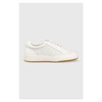 Kožené sneakers boty Lauren Ralph Lauren Hailey bílá barva, 802904467001