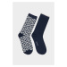 PONOŽKY GANT MONOGRAM G SOCKS 2-PACK modrá