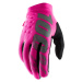 Dámské cyklo a motokrosové rukavice 100% Brisker Women's růžová/černá