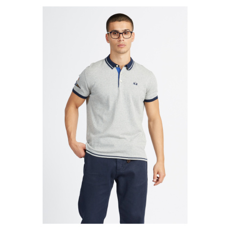 Polokošile la martina man tricot polo s/s cotton šedá