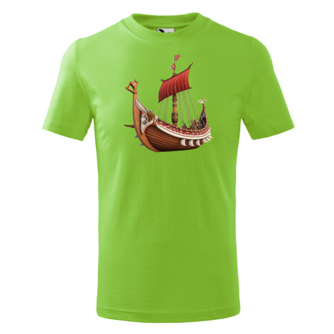 Dětské tričko s potiskem Vikingské lodě  - tričko pro malé dobrodruhy BezvaTriko