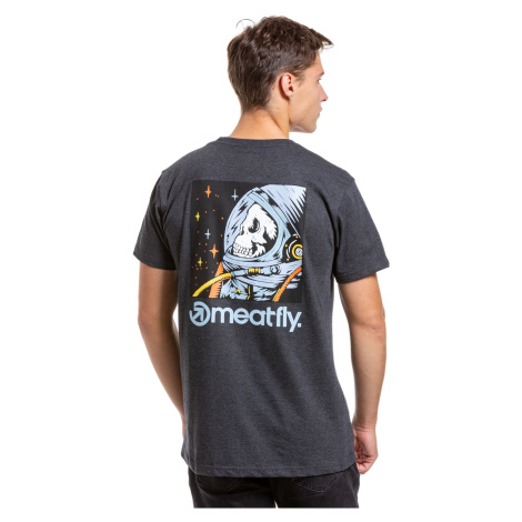 Meatfly pánské tričko Cosmic Charcoal Heather | Šedá | 100% bavlna