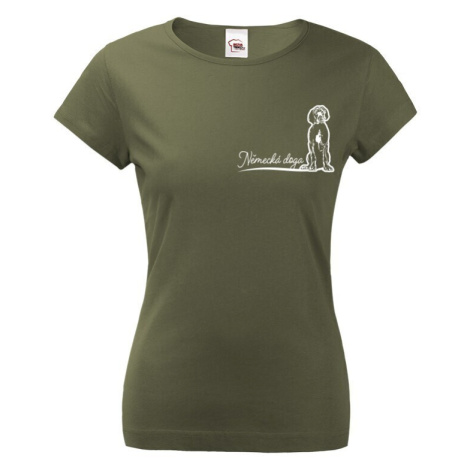 Dámské tričko pro milovníky zvířat - Německá doga - dárek na narozeniny BezvaTriko