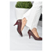 Fox Shoes Claret Red Women's Heeled Shoes