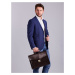 An elegant dark brown business briefcase for a man