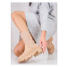 Pk Zajímavé hnědé kotníčkové boty dámské na plochém podpatku ruznobarevne