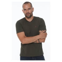 T8568 DEWBERRY V-NECK MEN'S T-SHIRT-KHAKI