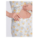 Bílo-žluté dámské květované pyžamo Edoti