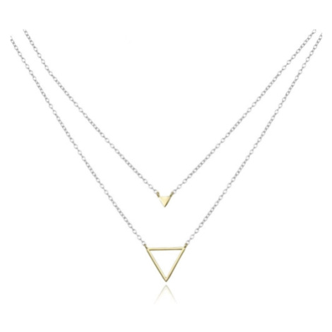 Dámský stříbrný náhrdelník ve tvaru trojúhelníku STNAH154F Ego Fashion