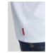 Ombre Clothing Originální dvojbarevné tričko tmavě modré - bílé V7 S1619