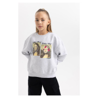 DEFACTO Girl's Smileyworld Relax Fit Crew Neck Sweatshirt