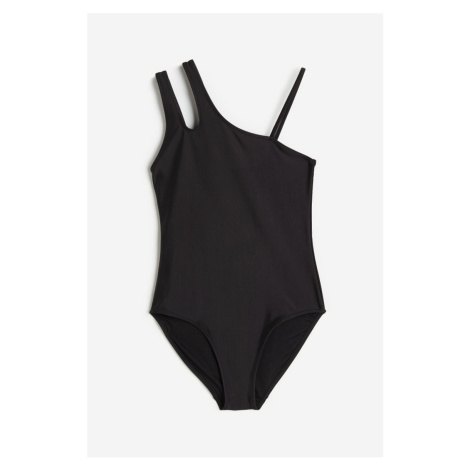H & M - Asymetrické jednodílné plavky - černá H&M