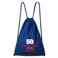 DOBRÝ TRIKO Bavlněný batoh 50 let královna Barva: Královsky modrá