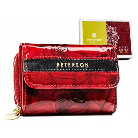 Malá, kožená dámská peněženka na patentku a zip Peterson