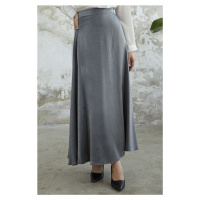 InStyle Shiny Viscose Skirt - Gray
