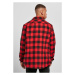 Padded Check Flannel Shirt - black/red