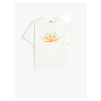 Koton T-Shirt Shell Appliqué Embroidered Short Sleeve Cotton