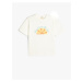 Koton T-Shirt Shell Appliqué Embroidered Short Sleeve Cotton