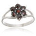 Dámský stříbrný prsten s českým granátem STRP0483F + dárek zdarma