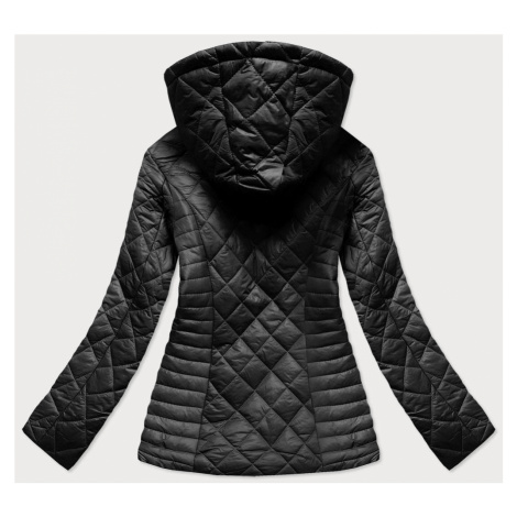 Černá prošívaná dámská bunda s kapucí (LY-01) Ann Gissy