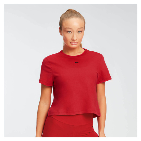 MP dámské zkrácené tričko s krátkým rukávem Essentials – Červené - XXS