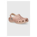 Dětské pantofle Crocs CLASSIC GLITTER CLOG růžová barva