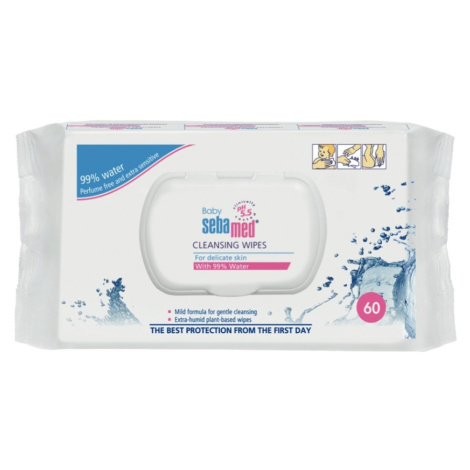 SEBAMED Dětské vlhčené ubrousky s 99% vody 60 ks