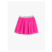 Koton Pleated Tulle Skirt with Shimmer. Elastic Waist, Lined.