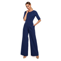 Made Of Emotion Woman's Jumpsuit M611 Navy Blue