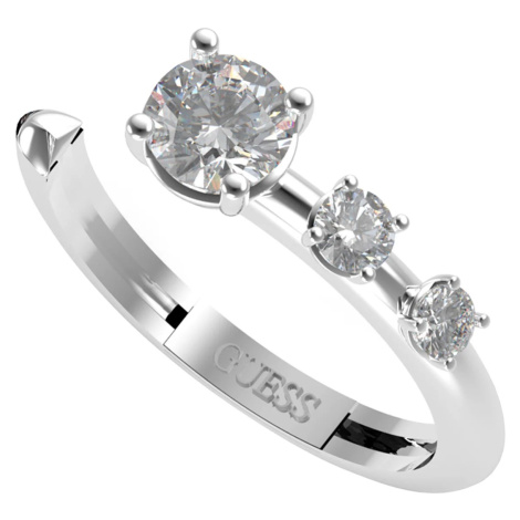 Guess Elegantní otevřený prsten se zirkony Sunburst JUBR01408JWRH 52 mm