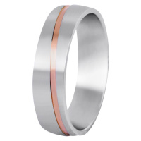 Beneto Pánský bicolor prsten z oceli SPP07 62 mm