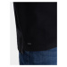 Ombre Clothing Pohodlná trendy černá polokošile V8 TSCT-0156