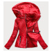 Krátká červená dámská prošívaná bunda s kapucí model 14764910 - S'WEST