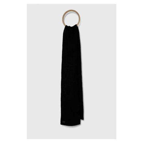 Šátek z vlněné směsi UGG černá barva, melanžový