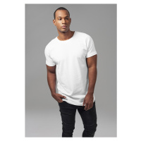 Pánské tričko krátký rukáv // Urban Classics Long Shaped Turnup Tee white