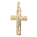 Přívěšek ze žlutého zlata kříž s Ježíšem ZZ1056F + dárek zdarma