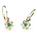 Cutie Jewellery Zlaté dětské náušnice C2149-10-X-1 zelená