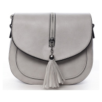 Stylová crossbody kabelka s třásněmi Federica, šedá