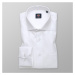 Pánská košile klasická bílá s hladkým vzorem 12367