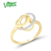 Zlatý prsten propletené kroužky Listese