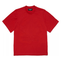 Tričko dsquared slouch fit t-shirt červená