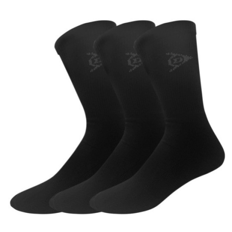 DUNLOP Dámské / Pánské sportovní ponožky, 3 páry (černá)