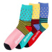 Meatfly 3 PACK - ponožky Stripes Dot socks - S19 Multipack