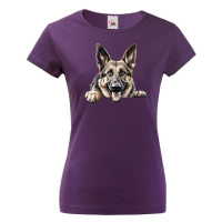 Dámské tričko s potiskem Německý ovčák -  tričko pro milovníky psů