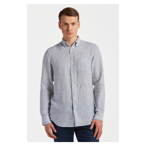 KOŠILE GANT REG LINEN STRIPE SHIRT bílá