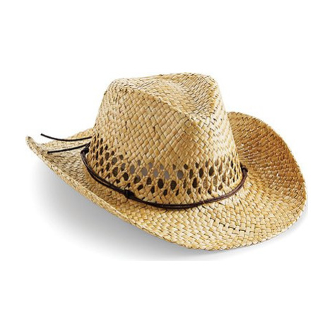 Beechfield Ručně vyráběný slaměný kovbojský klobouk