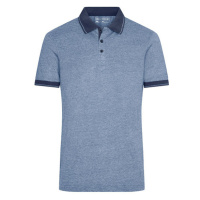 James&Nicholson Pánská polokošile JN706 Blue Melange