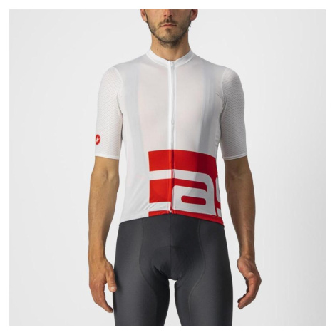 CASTELLI Cyklistický dres s krátkým rukávem - DOWNTOWN - bílá/červená