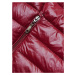 Tmavě červená prošívaná dámská bunda se stojáčkem (16M9108-06)