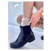 Lakované holínky ve střihu Chelsea boots ESSENCE BLACK